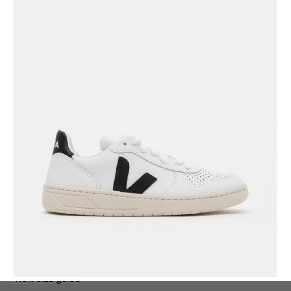 Veja White Sneakers with Black V Logo